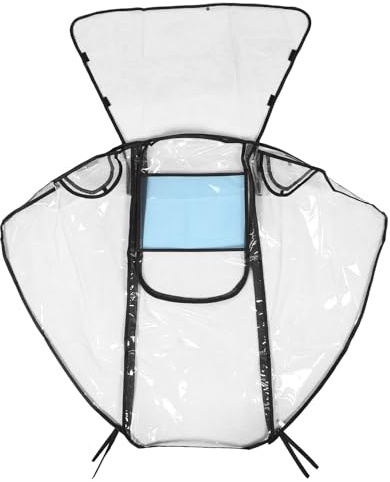 WEKAMOS Wasserdichter Transparenter Kinderwagen Regenverdeck Schutz Winddicht Passend Leicht zu Installieren Zuverlässiger Schutz bei Regen und Wind für Babywagen und Buggy