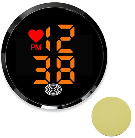 TaimeiMao Orologio da cruscotto per auto, orologio elettronico autoadesivo | per il cruscotto dell'auto, mini orologiodigitale per auto per veicoli, camion, camper e casa