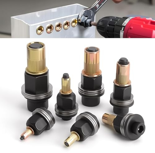 XRVRILE 7 Pièces Pince à Insert Fileté, Pince Rivet Fileté pour M3 M4 M5 M6 M8 M10 M12, Gewindenieten pour Manuel & Perceuse Tête Outil Rivet