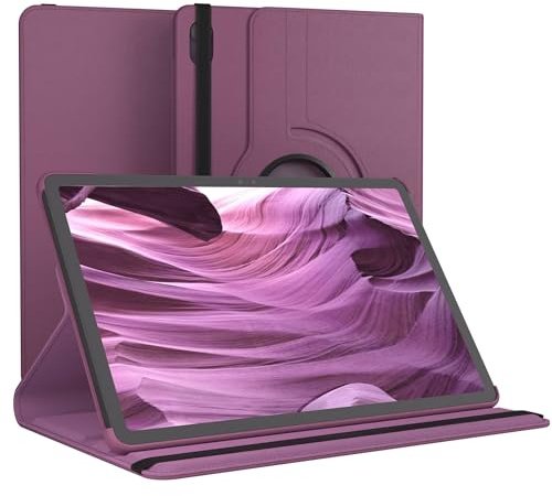 EAZY CASE - Tablet Hülle für Galaxy Tab S11 Schutzhülle 11 Zoll Smart Cover Tablet Case Rotationcase zum Aufstellen Klapphülle 360° drehbar mit Standfunktion Tasche Kunstleder Lila