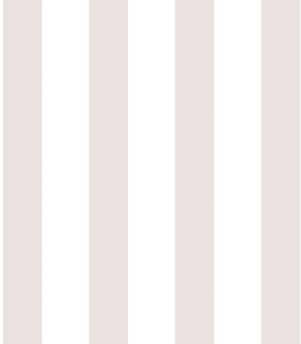 Hexoa Papier Peint Rayures Larges Rose poudré Blanc - Made in France - 53x1000