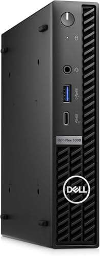 Dell Optiplex 5000 Mini Desktop, Intel Core i5-12500T, 16 GB di RAM, SSD 512 GB, Wi-FI, Bluetooth, tastiera QWERTY US, Windows 11 Pro (ricondizionato)