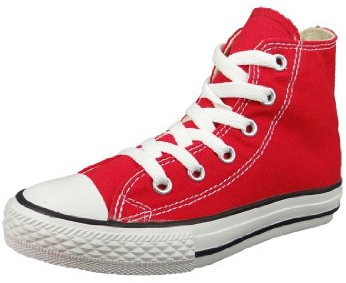 Converse Youths Chuck Taylor All Star Hi Zapatillas de tela, Unisex - Infantil, Rojo, 33