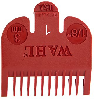 Wahl Professional Farbcodierter Kammaufsatz #3144-603 – Rot #1 – 3 mm – ideal für professionelle Stylisten und Friseure