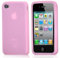 Accessotech Pink Silicone Rubber Gel Case Cover Protector Protection for Apple iPhone 4/4S