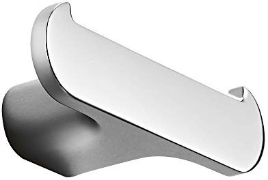 INDA A2020BCR Mito Porte-manteau double mural, laiton, chromé, 4 x 9 x 3 cm