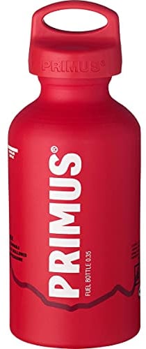 Primus Botella de combustible de 1,0 L, color rojo, aluminio, roscas estándar, botella de combustible líquido para estufa de camping de combustible líquido
