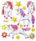 3 D Sticker XXL, Einhorn