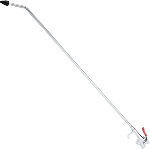 Hiltex 31111 pneumatische Ausblaspistole mit langer Reichweite, 61 cm Länge, 61 cm NPT Lufteinlass, abgewinkelte Aluminiumdüse mit Pistolengriff, Gummispitze.