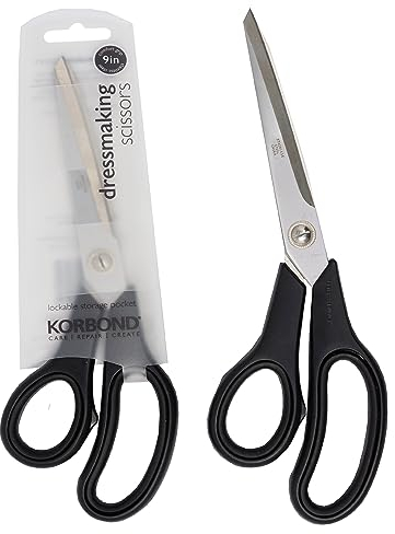 Korbond Schneiderschere, 22 cm-Profischere mit weichem Griff-BEIDHÄNDIG-Für Rechts-und Linkshänder