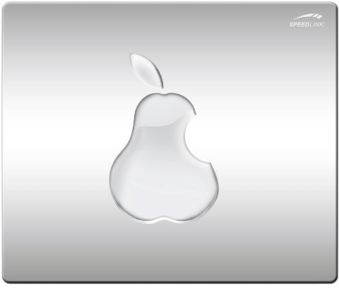 Speedlink SILK Mousepad - Mauspad mit Motiv, weiche Textiloberfläche, antistatisch, 23 x 19 cm, PC Maus Unterlage klein Apple Pear Edition