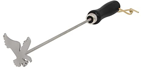 BBQFANS Eagle Steak Branding Iron, 14 Lang, Edelstahl, 2 x 2 Design, Reinigung mit Seife und Wasser, Holz und Leder geeignet