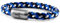 Fischers Fritze Armband Segeltau Makrele marineblau stahlblau weiß - Handgemacht im Geschenkkarton I Maritim & Wasserfest (19)