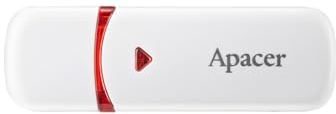 Apacer AH333 64 GB 64 GB USB 2.0 Typ A weiß Player USB Flash – Leser USB Flash (64 GB, USB 2.0, Typ A, Cap, 7,8 g, weiß)