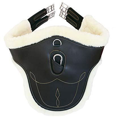 Kentucky - Bauchgurtschutz - Wolle/Pelz - Schwarz - 120cm