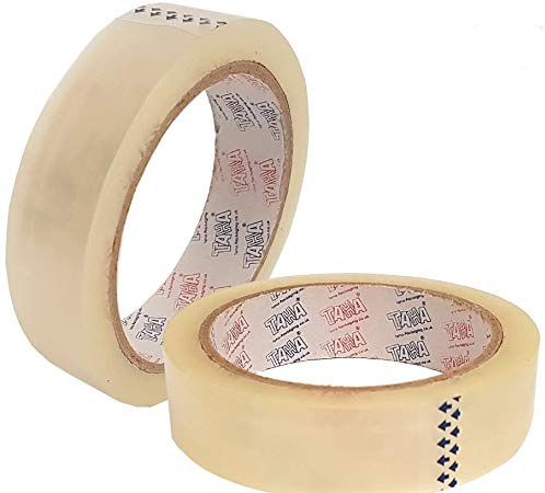 TAHA® 24 Rolls 24MM x 66M (1 inch) Clear Packaging Tape for Parcels and Boxes Heavy Duty Packing Tape Provides a Strong, Secure and Sticky Seal for Your Boxes