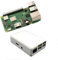 Novità. Raspberry Pi 3 Model B + con custodia chiusa per il modello B + bianco White