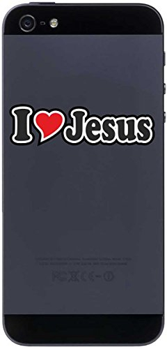 Aufkleber Decal Handyaufkleber Handyskin 50 mm Ich Liebe - I LOVE Jesus - Smartphone Telefon Handy - Sticker mit Namen vom Mann Frau Kind