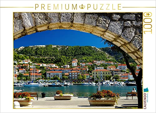 CALVENDO Puzzle Rab, idyllischer Hafenort auf der Insel Rab 1000 Teile Puzzle quer | Lege-Größe cm Foto-Puzzle für glückliche Stunden