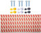 XtremeAuto Number Plate Fixing Kit/Fitting Set Car Motorbikes Screws & Caps Sticky pads