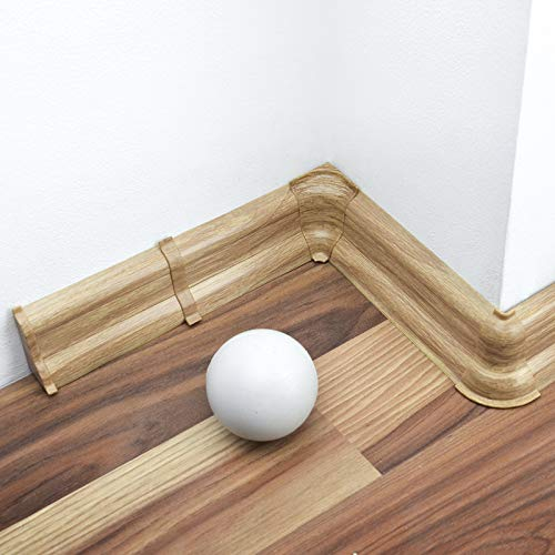 [DQ-PP] 100 Meter Sockelleisten 52mm PVC Eiche antik Laminatleisten Fussleisten aus Kunststoff Laminat Dekore