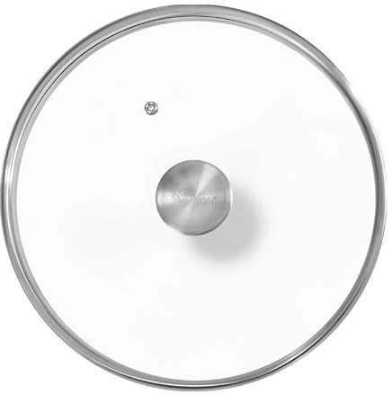 Victoria Round 10-Inch Glass Lid for Cast Iron Skillet or Pan, Custom Made for Only Brand, Diameter 9.5-Inch