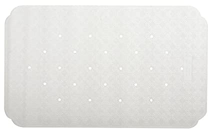 Spirella Tapis Fond de Baignoire Caoutchouc Ruby 70x40cm Blanc