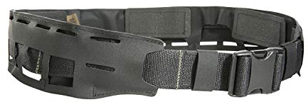 Tasmanian Tiger TT Molle Hyp Belt Low Profile Extrem Flacher Leichter Taktischer Hypalon Warrior Belt Einsatz- & Dienst-Gürtel Waffengurt (Schwarz, S (140 cm))