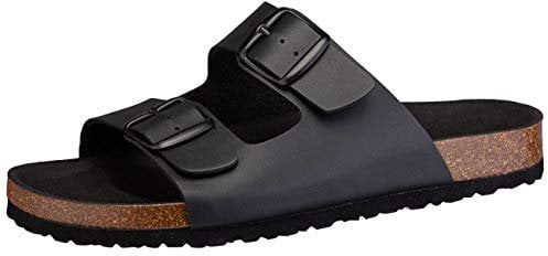 Lico Pantolette Bioline Man Vegan Herren, schwarz, 43