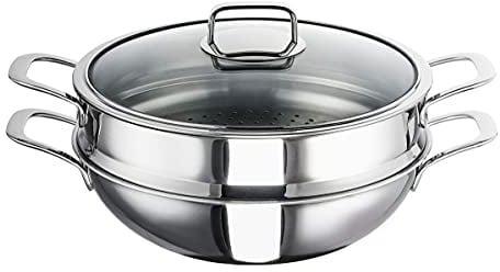 Schulte-Ufer Wok-Set Skagen, 9672-32, Edelstahl, 32 cm