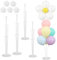 Kit di supporto per palloncini, 4 supporti per palloncini, 10 clip per palloncini e 100 punti adesivi per compleanni, baby shower, feste di matrimonio