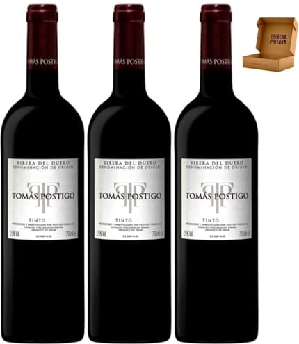 Tomás Postigo - Envío 24 H - Pack 3 botellas - Vino tinto - Ribera del Duero - Seleccionado por Cosecha Privada - Estuche Regalo