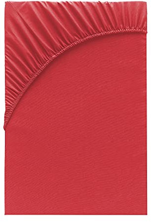 Class Home Collection Spannbettlaken 90x200cm - 100x200cm Jersey Baumwolle Rot