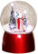 ikasus LED Schneekugel,Christmas Toys Santa und Schneemann Schneekugel, Bescherung elektrischer Schneewirbel,Spieluhr,weihnachtliche Motive, Glaskugel, bunt