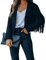 loveimgs Veste courte en daim synthétique avec franges pour femme, noir, Small