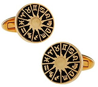 Manschettenknöpfe Vater der Braut, Gold Manschettenknöpfe Vater der Braut 12 Konstellationen Vatertagsgeschenk