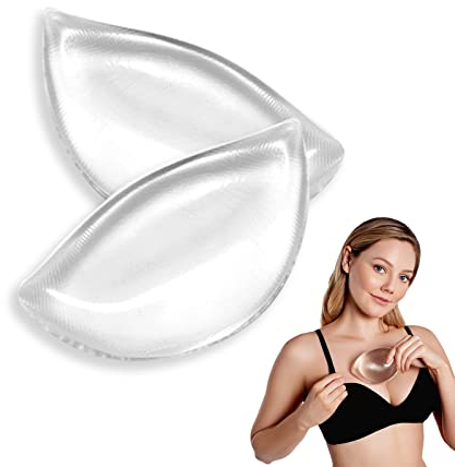 1 Par de Insertos de Sujetador de Silicona Suave para El Pecho, Insertos de Brasier de Silicona, Almohadillas para El Sujetador Push-Up Insertadores para Mujer