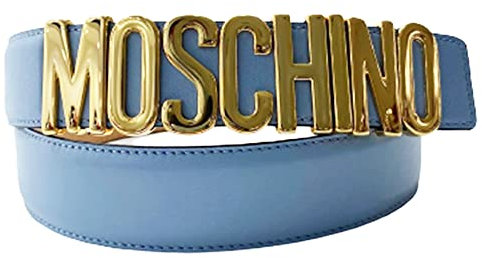 Moschino Gürtel Couture matt Pulver Logo groß gold tg 46, dusted, 40