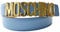 Moschino Gürtel Couture matt Pulver Logo groß gold tg 46, dusted, 40