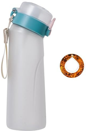 ELDTEC 1 botella de agua de aire con 7 sabores, juego de inicio de 750 ml, fragancia de frutas sin BPA con pajita, Red Bull, lima, verde, cóctel, Coca, whisky, café, 7 sabores (blanco)