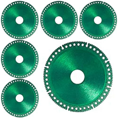Comphic 6PCS Composite Multifunctional Grinder Blades, Indestructible Disc for Rock Slabs,Tiles