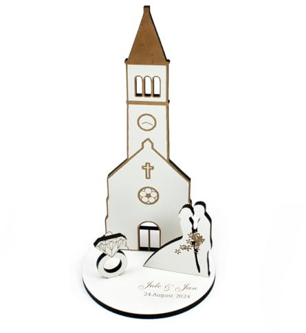 Dekolando Geldgeschenk Hochzeit Kirche und Brautpaar personalisiert Geldgeschenke Verpackung Hochzeitsgeschenk Geld