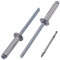 SKIR'CO Lot de 100 rivets aveugles en aluminium 5,0 x 20 mm, mandrin en acier, rivets pop à tête bombée, rivets DIN 7337, foret inclus