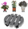 Jopassy 4X WPC Pflanzenroller ø30x7,5CM, Blumenroller Tragkraft 80 KG, Rolluntersetzer mit Rollen, Rollbrett für den Innen und Außenbereich, Kübelroller für Pflanzen, Blumentopf (Rund Anthrazit)