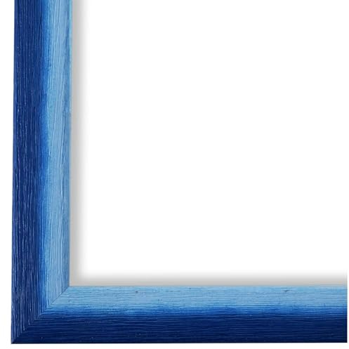 Bilderrahmen Blau Hell-Blau 40x60-40x60 cm - Modern, Shabby, Vintage - Echt-Holz Rahmen - München