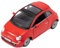 Easy Toys Modellauto kompatibel mit FIAT 500 2007. Maßstabsgetreues Spielzeugauto mit zu öffnenden Türen. Automodellierung. (Rot)