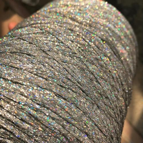 VICIYOO Hilo Dorado y Plateado Brillante de 500 g: Alambre Hueco de Metal para Tejer y Coser, para Hilos Gruesos de Crochet y Costura