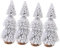 Gogogmee 4 Stück Weihnachtsdeko Kleine Weihnachtsbäume Festival-Szene-dekor Tisch-Weihnachtsbaum Dekorativer Kleiner Weihnachtsbaum Weihnachtsszene Dekor Mini-Weihnachtsbaum Beflockung