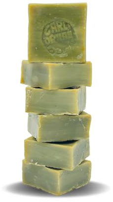 6 Pcs Pure Olive Oil Soap 100% Natural Turkish Bar, Handmade, Cruelty-Free, Vegan, Moisturizing, Gentle on Skin and Hair, Suitable for Sensitive Skin, Eco-Friendly