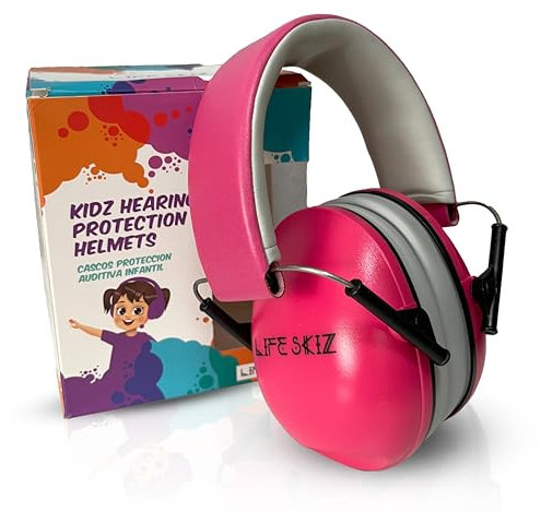 LIFE SKIZ Cascos antiruido niños.Protección auditiva infantil.Ideal para niños con autismo y sensibilidad al ruido.De 3 a 16 años.Cascos para estudiar.Reducen el ruido excesivo. (purpura)